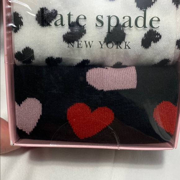 Kate Spade Pink and Black Heart Socks Trio - Picture 8 of 8